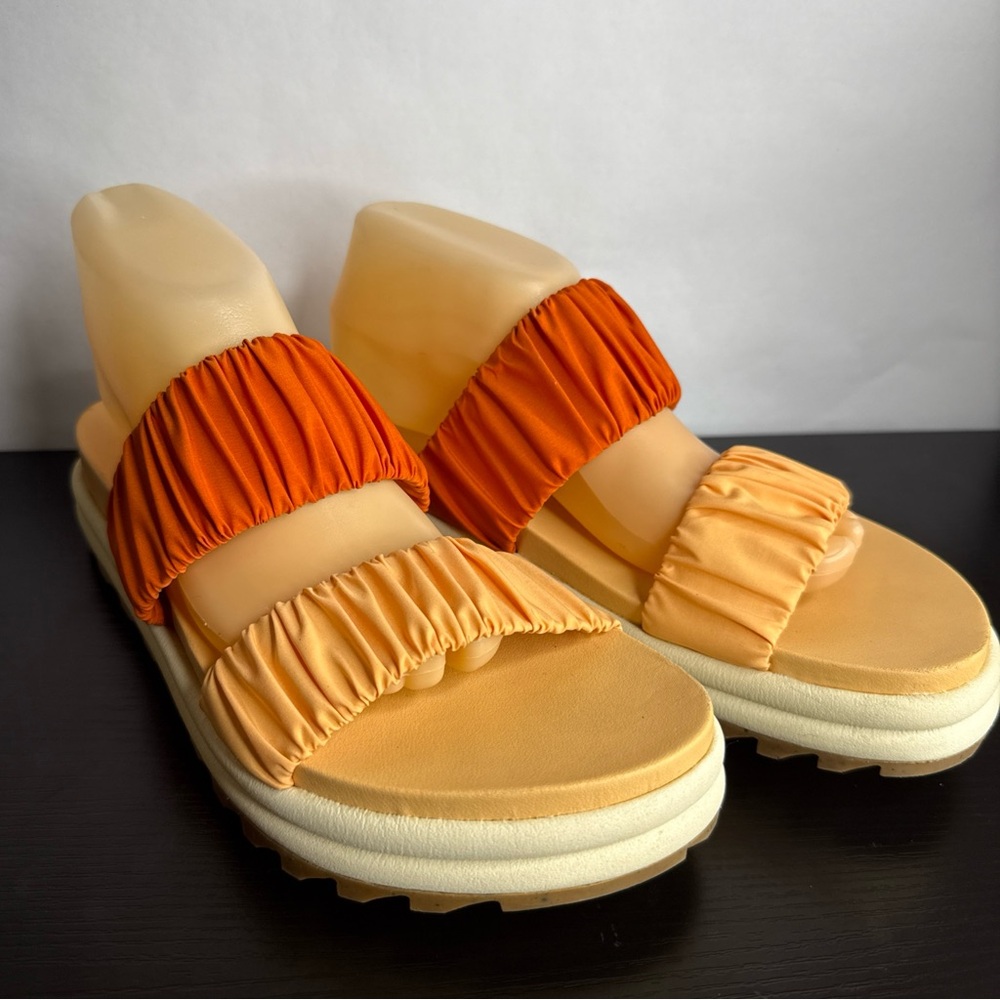 SOREL Roaming Two Strap Slide Sandal Size 11 Limited Edition x prAna Orange